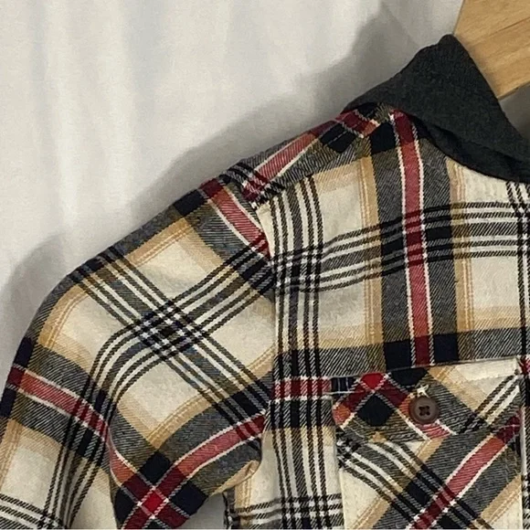 Art Class Toddler Boy Hooded Flannel Long Sleeve Button Up Shirt Size 2T - Picture 3 of 16